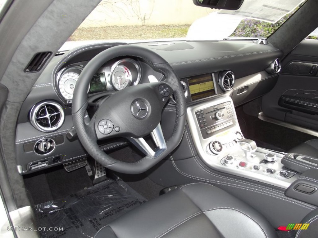 designo Black Interior 2012 Mercedes-Benz SLS AMG Roadster Photo #61092815