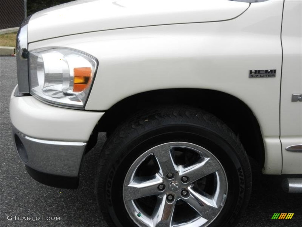 2008 Ram 1500 Big Horn Edition Quad Cab 4x4 - Cool Vanilla White / Medium Slate Gray photo #36