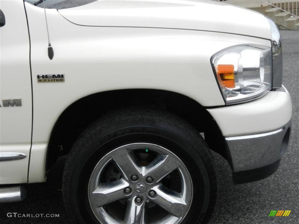 2008 Ram 1500 Big Horn Edition Quad Cab 4x4 - Cool Vanilla White / Medium Slate Gray photo #50