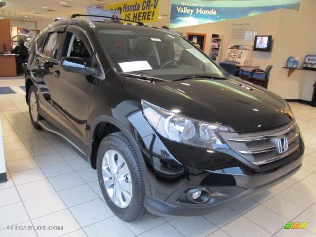 2012 CR-V EX-L 4WD - Crystal Black Pearl / Black photo #1