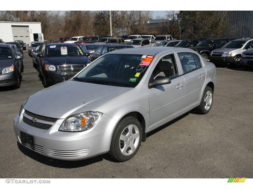 2008 Cobalt LS Sedan - Ultra Silver Metallic / Gray photo #1