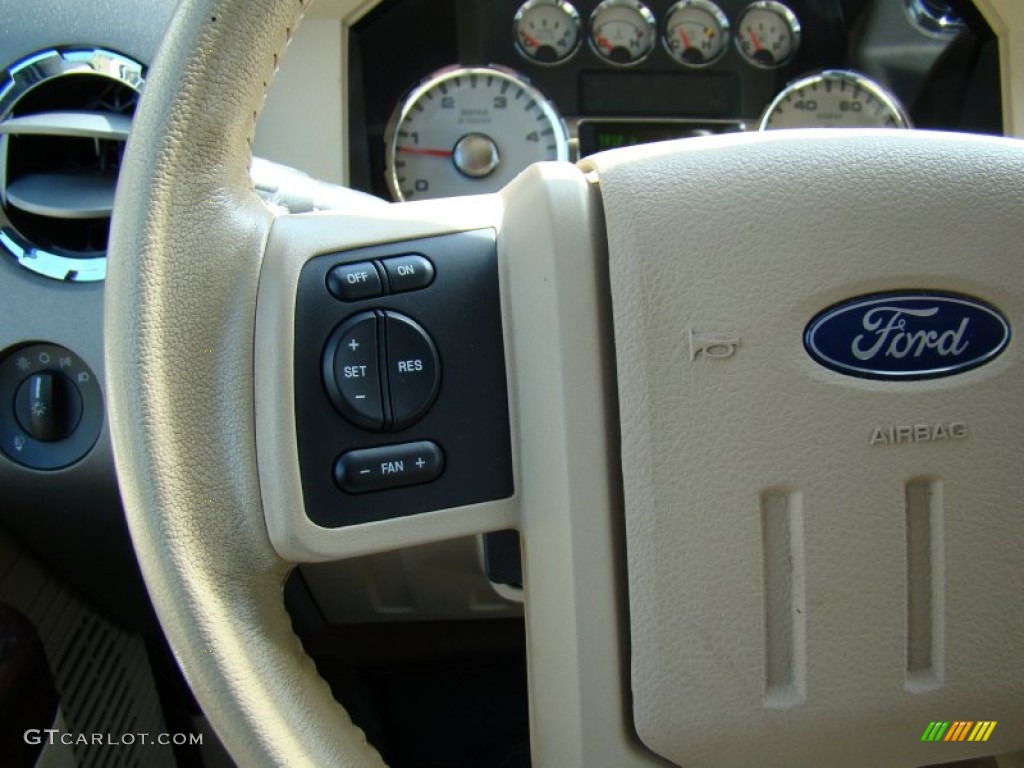 2008 F450 Super Duty Lariat Crew Cab 4x4 Dually - Dark Toreador Red Metallic / Tan photo #26