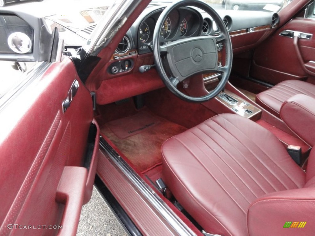 Red Interior 1987 Mercedes-Benz SL Class 560 SL Roadster Photo #61095849