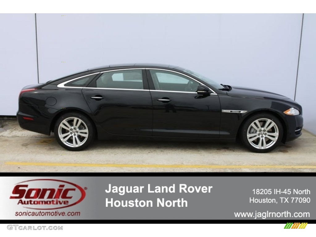 2012 XJ XJL Portfolio - Midnight Black / London Tan/Jet photo #1