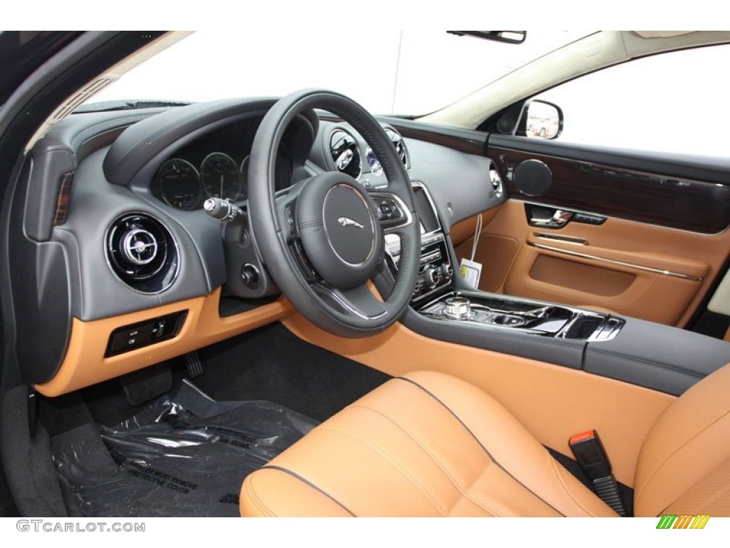 London Tan/Jet Interior 2012 Jaguar XJ XJL Portfolio Photo #61097180