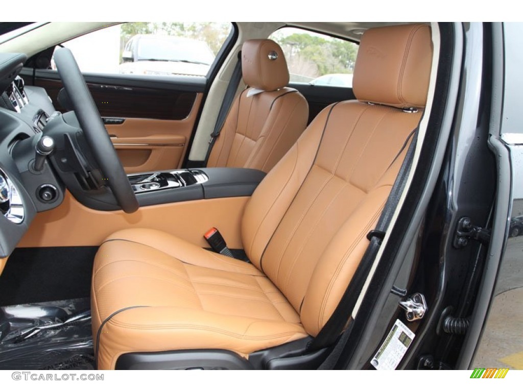 London Tan/Jet Interior 2012 Jaguar XJ XJL Portfolio Photo #61097187