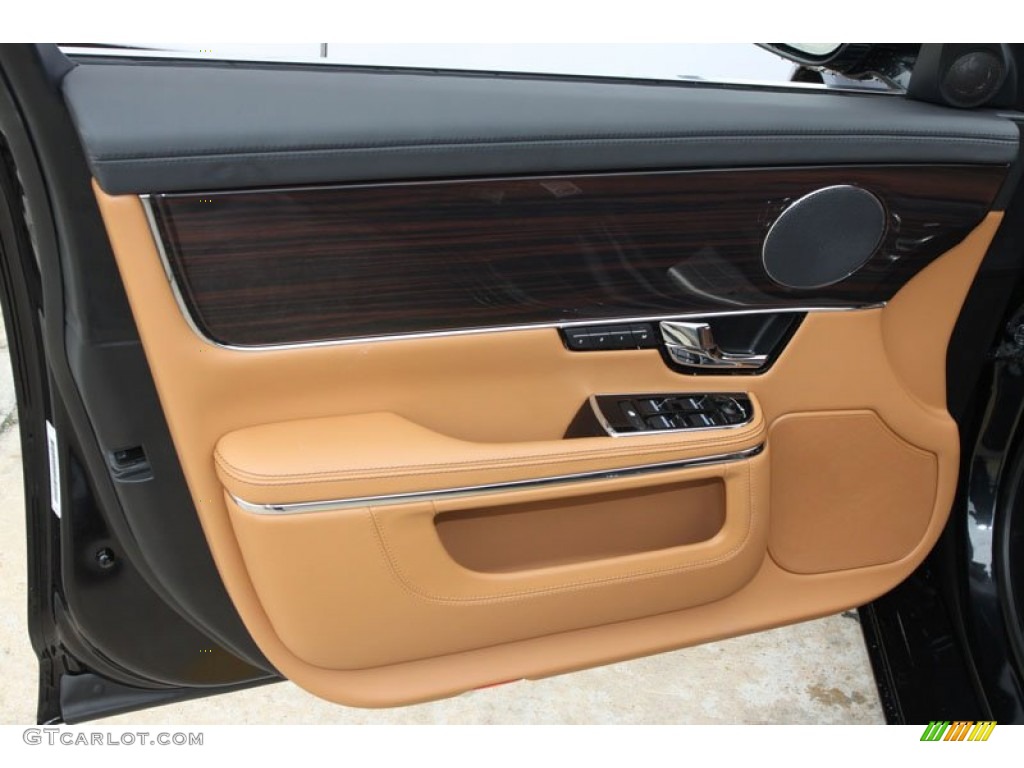 2012 Jaguar XJ XJL Portfolio London Tan/Jet Door Panel Photo #61097276