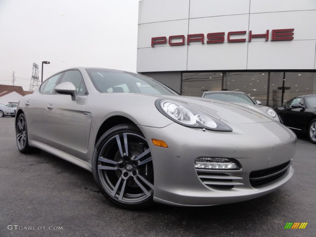 Platinum Silver Metallic 2012 Porsche Panamera 4 Exterior Photo #61097782