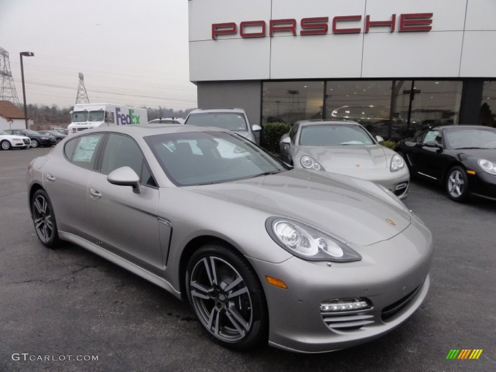 Platinum Silver Metallic 2012 Porsche Panamera 4 Exterior Photo #61097816