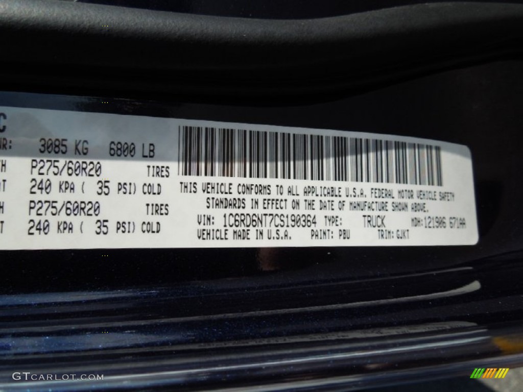 2012 Dodge Ram 1500 Laramie Crew Cab PBU Photo #61098315