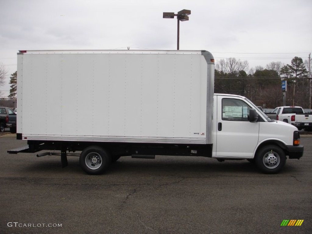 Summit White 2012 Chevrolet Express Cutaway 3500 Commercial Moving Truck Exterior Photo #61098497