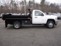 2012 Summit White Chevrolet Silverado 3500HD WT Regular Cab 4x4 Dump Truck  photo #4