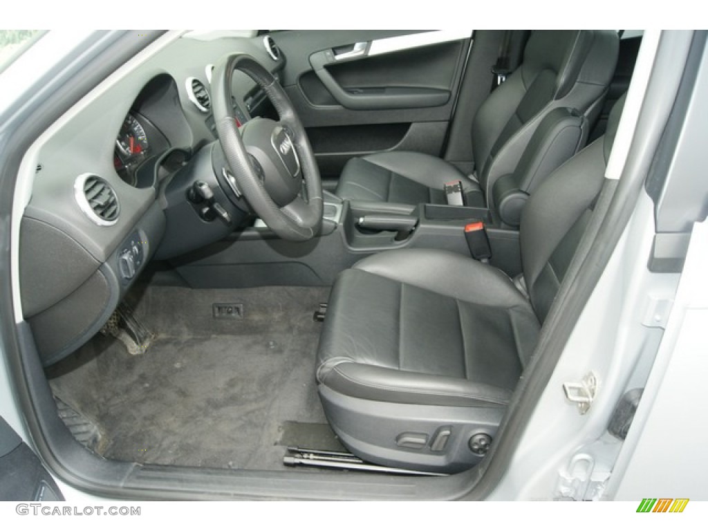 Black Interior 2008 Audi A3 3.2 quattro Photo #61099424