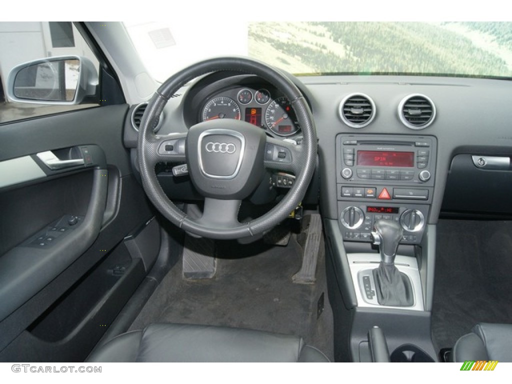 2008 Audi A3 3.2 quattro Black Dashboard Photo #61099555