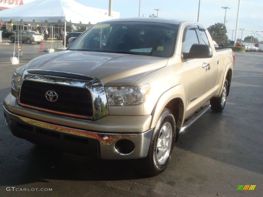 2009 Tundra Double Cab - Desert Sand Mica / Graphite Gray photo #3