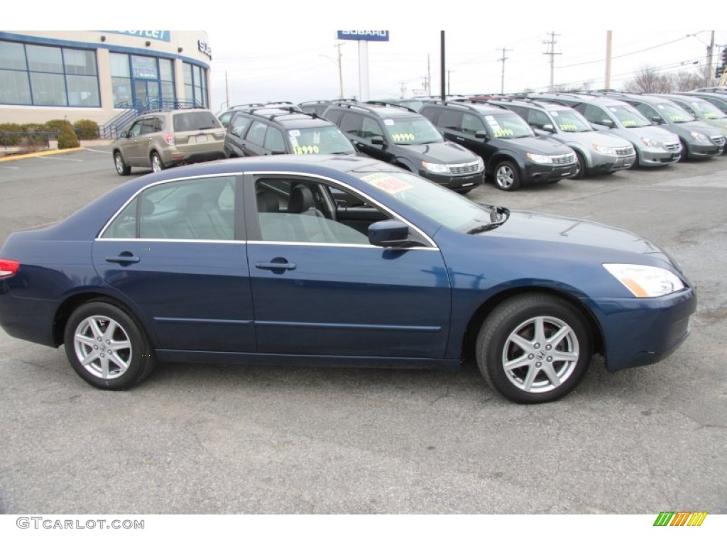 2003 Accord EX V6 Sedan - Eternal Blue Pearl / Gray photo #4