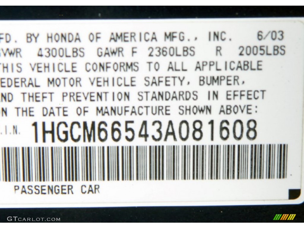 2003 Accord EX V6 Sedan - Eternal Blue Pearl / Gray photo #26