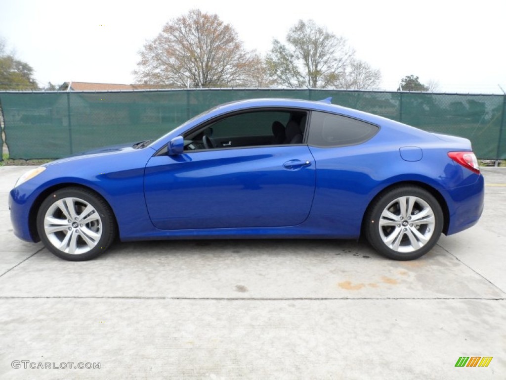 2012 Genesis Coupe 2.0T - Shoreline Drive Blue / Black Cloth photo #6