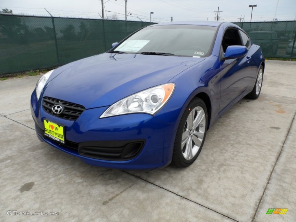 2012 Genesis Coupe 2.0T - Shoreline Drive Blue / Black Cloth photo #7