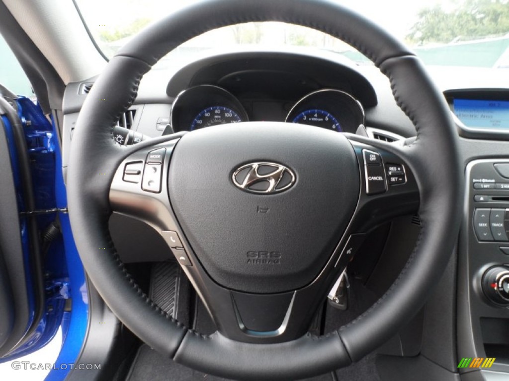 2012 Hyundai Genesis Coupe 2.0T Black Cloth Steering Wheel Photo #61102793
