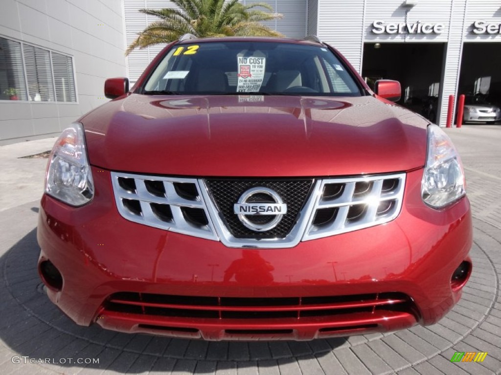 2012 Rogue SV - Cayenne Red / Gray photo #14