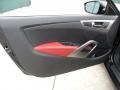 Black/Red 2012 Hyundai Veloster Standard Veloster Model Door Panel