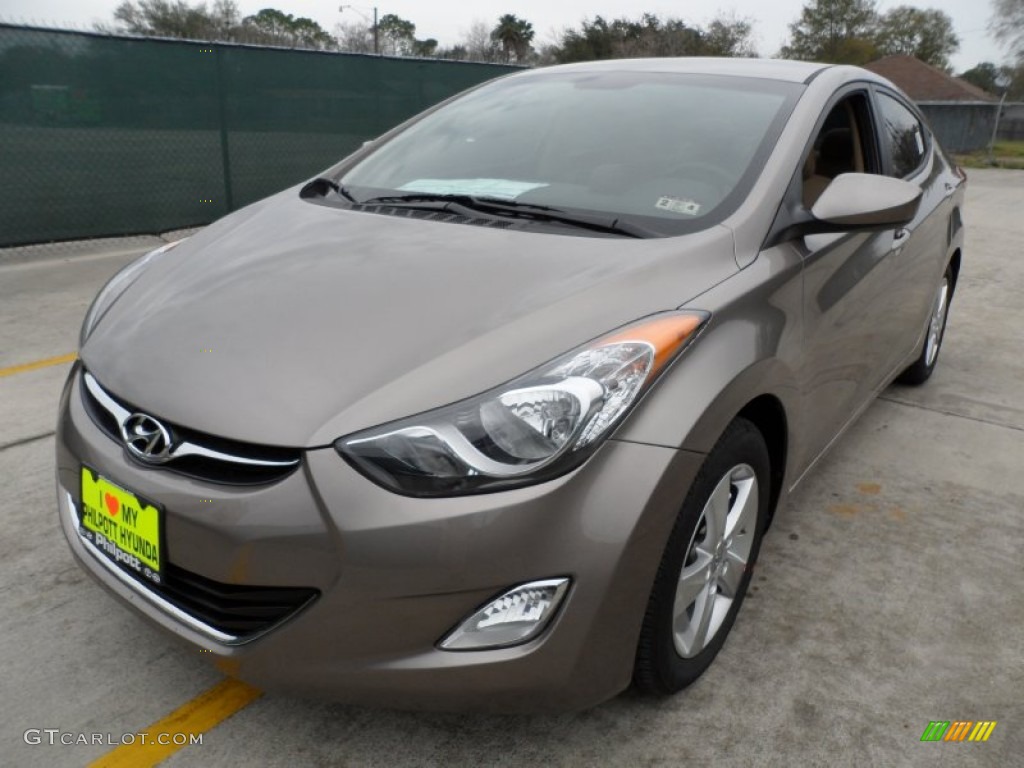 2012 Elantra GLS - Desert Bronze / Beige photo #7