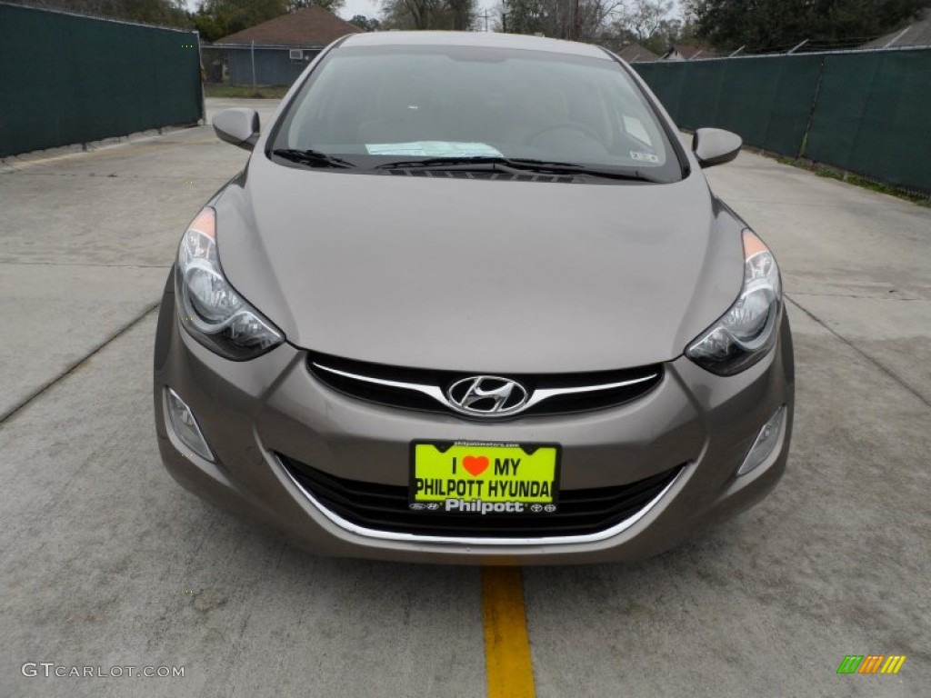 2012 Elantra GLS - Desert Bronze / Beige photo #8