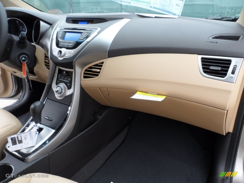 2012 Elantra GLS - Desert Bronze / Beige photo #18