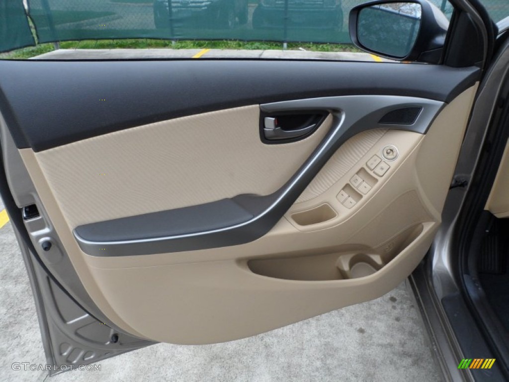 2012 Hyundai Elantra GLS Beige Door Panel Photo #61104006