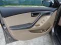 Beige 2012 Hyundai Elantra GLS Door Panel