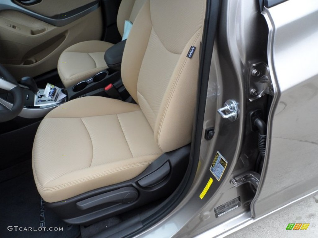 2012 Elantra GLS - Desert Bronze / Beige photo #25