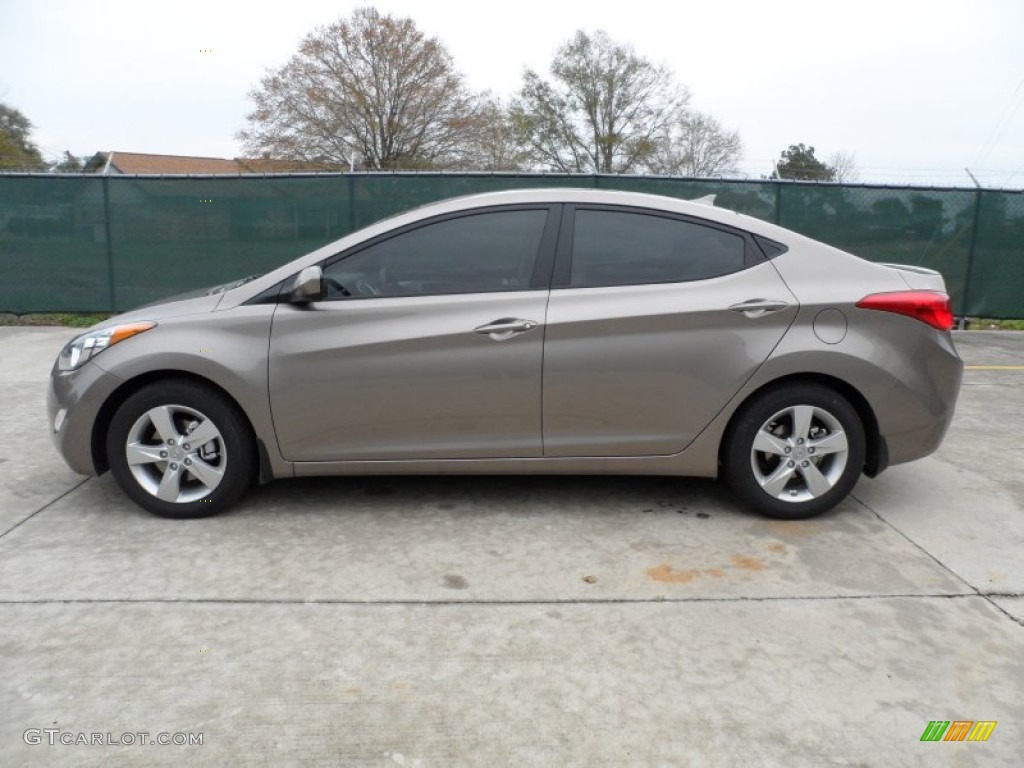 2012 Elantra GLS - Desert Bronze / Beige photo #6