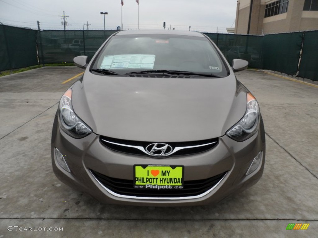2012 Elantra GLS - Desert Bronze / Beige photo #8