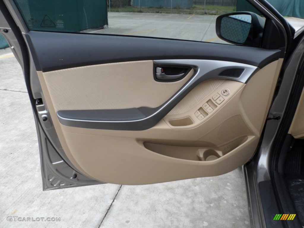 2012 Hyundai Elantra GLS Beige Door Panel Photo #61104307