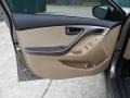 Beige 2012 Hyundai Elantra GLS Door Panel