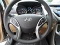 Beige 2012 Hyundai Elantra GLS Steering Wheel