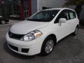 2012 Fresh Powder White Nissan Versa 1.8 S Hatchback  photo #1