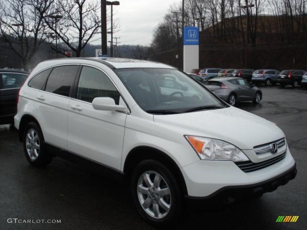 2008 CR-V EX-L 4WD - Taffeta White / Black photo #3