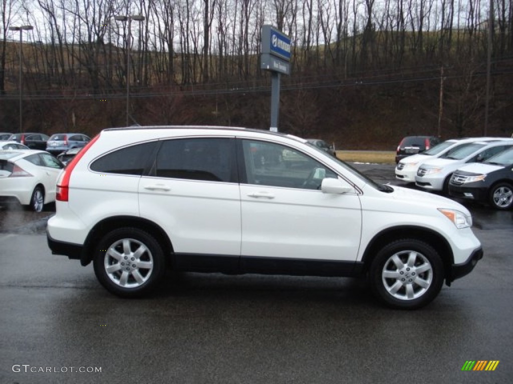 2008 CR-V EX-L 4WD - Taffeta White / Black photo #4