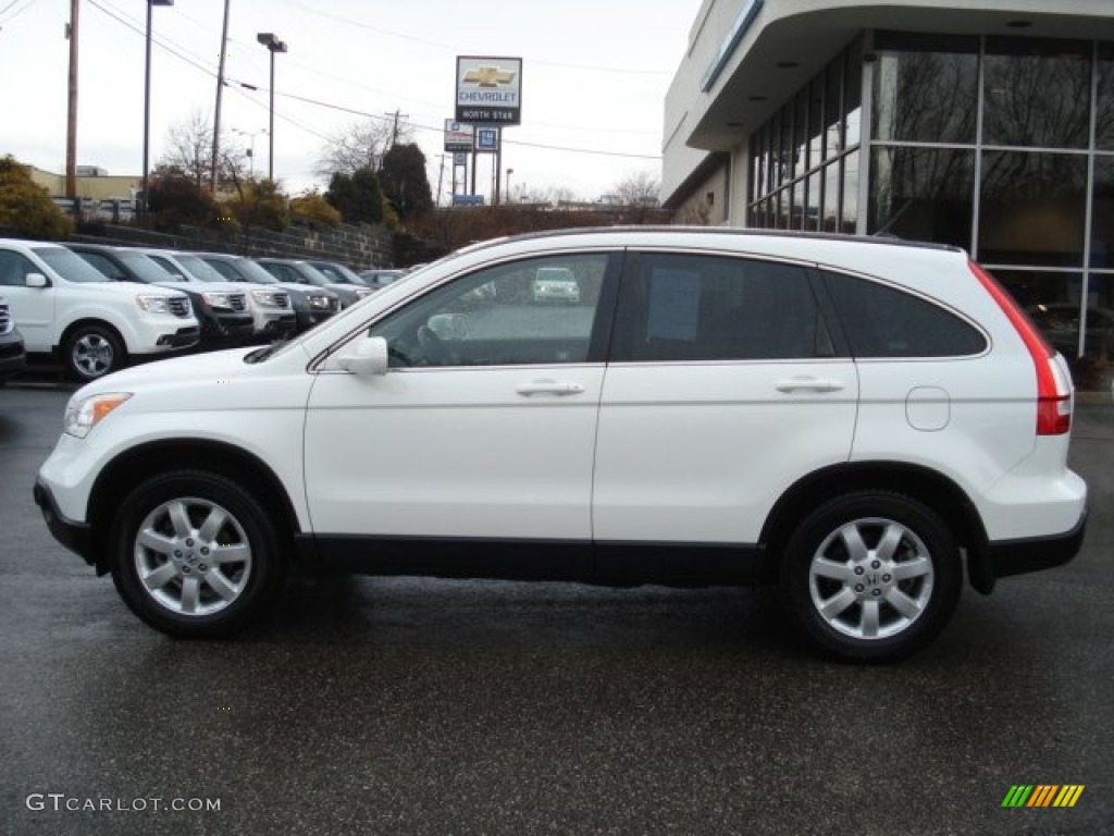 2008 CR-V EX-L 4WD - Taffeta White / Black photo #8