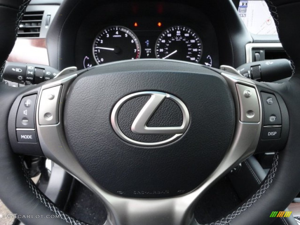 2013 Lexus GS 350 AWD Black Steering Wheel Photo #61108228