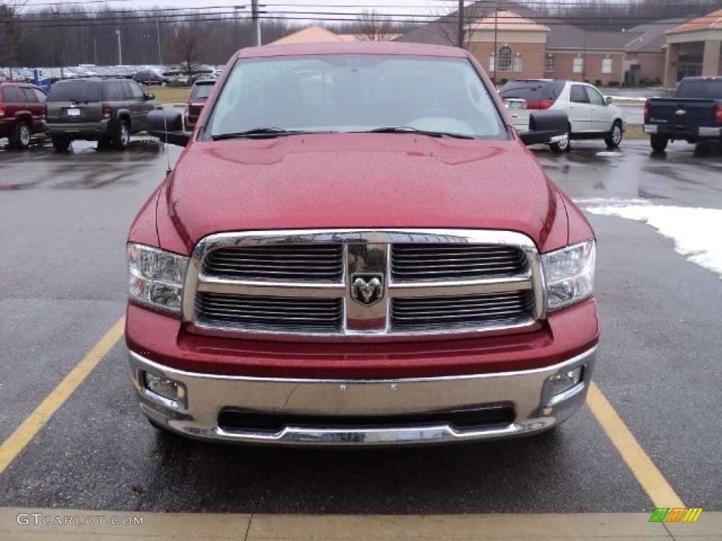 2010 Ram 1500 Big Horn Crew Cab 4x4 - Inferno Red Crystal Pearl / Dark Slate/Medium Graystone photo #2