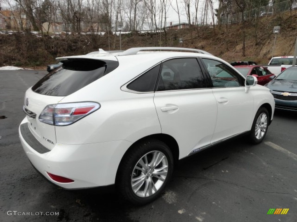 2012 RX 450h AWD Hybrid - Starfire White Pearl / Light Gray photo #4