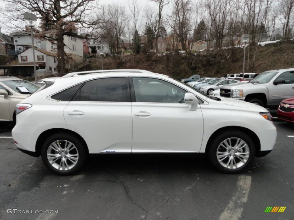 2012 RX 450h AWD Hybrid - Starfire White Pearl / Light Gray photo #5