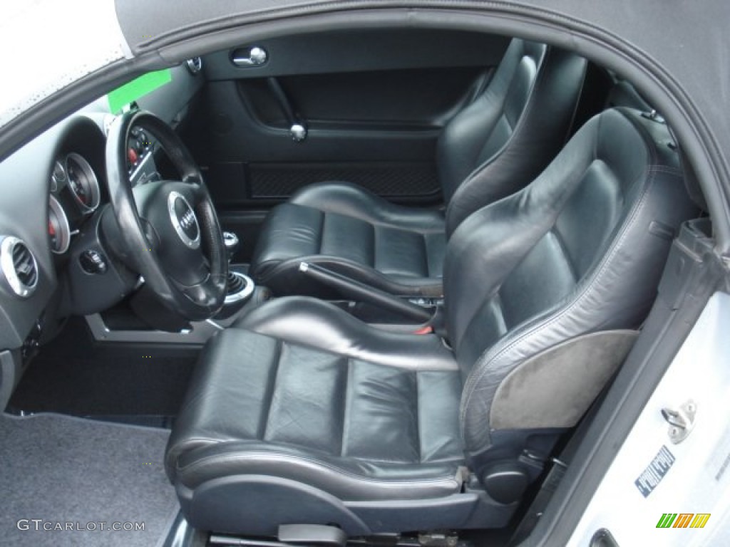 Ebony Interior 2002 Audi TT 1.8T Roadster Photo #61110448