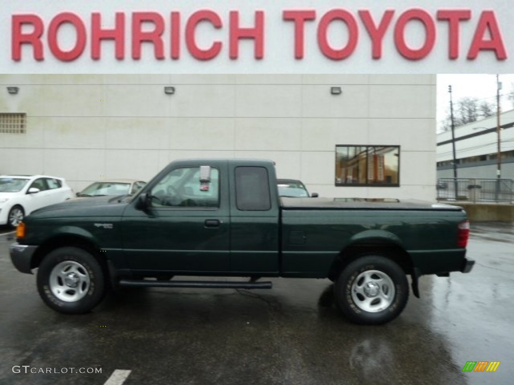 2003 Ranger XLT SuperCab 4x4 - Dark Highland Green Metallic / Medium Pebble photo #1