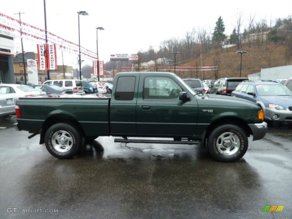 2003 Ranger XLT SuperCab 4x4 - Dark Highland Green Metallic / Medium Pebble photo #5