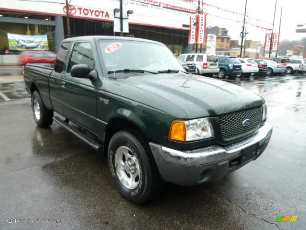 2003 Ranger XLT SuperCab 4x4 - Dark Highland Green Metallic / Medium Pebble photo #6