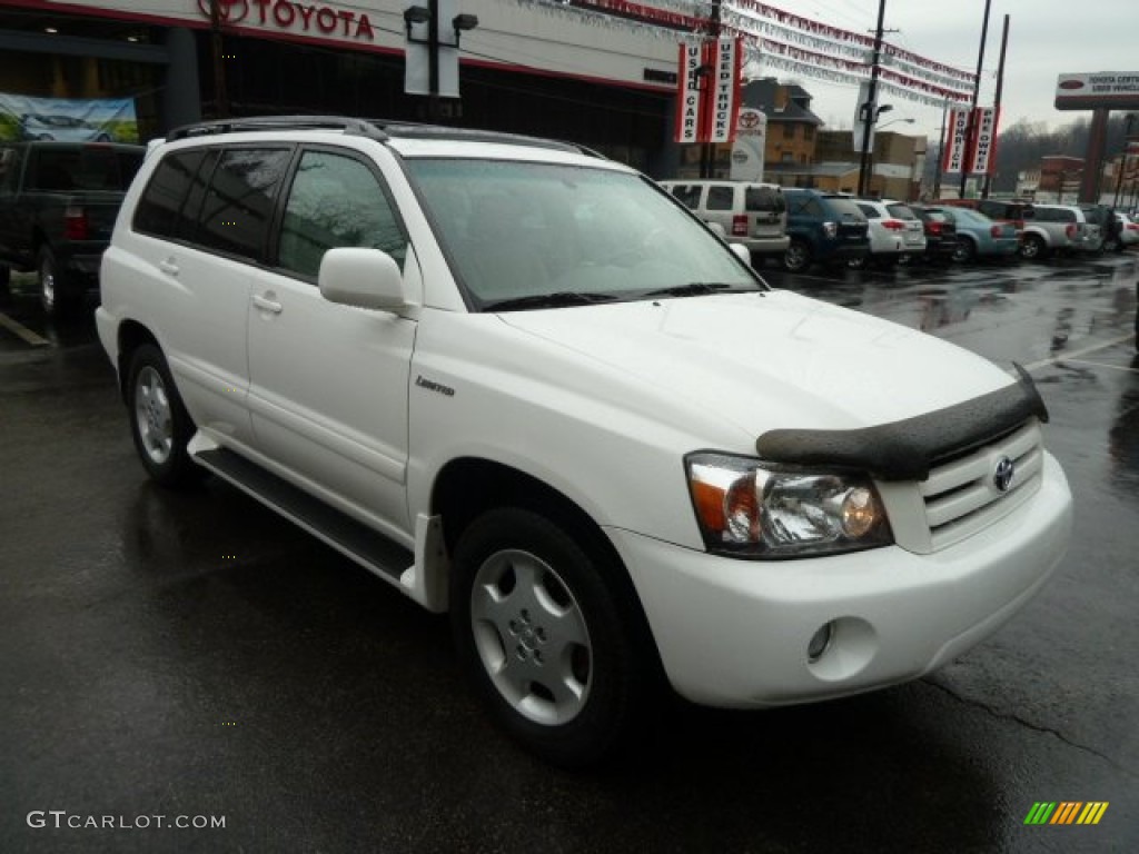2004 Highlander Limited V6 4WD - Super White / Ivory photo #6